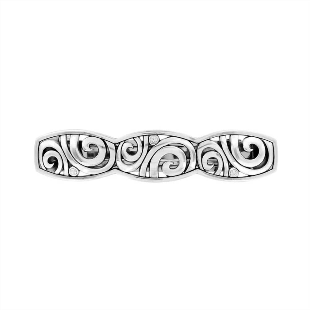 NEW BRIGHTON london groove barrette in silver